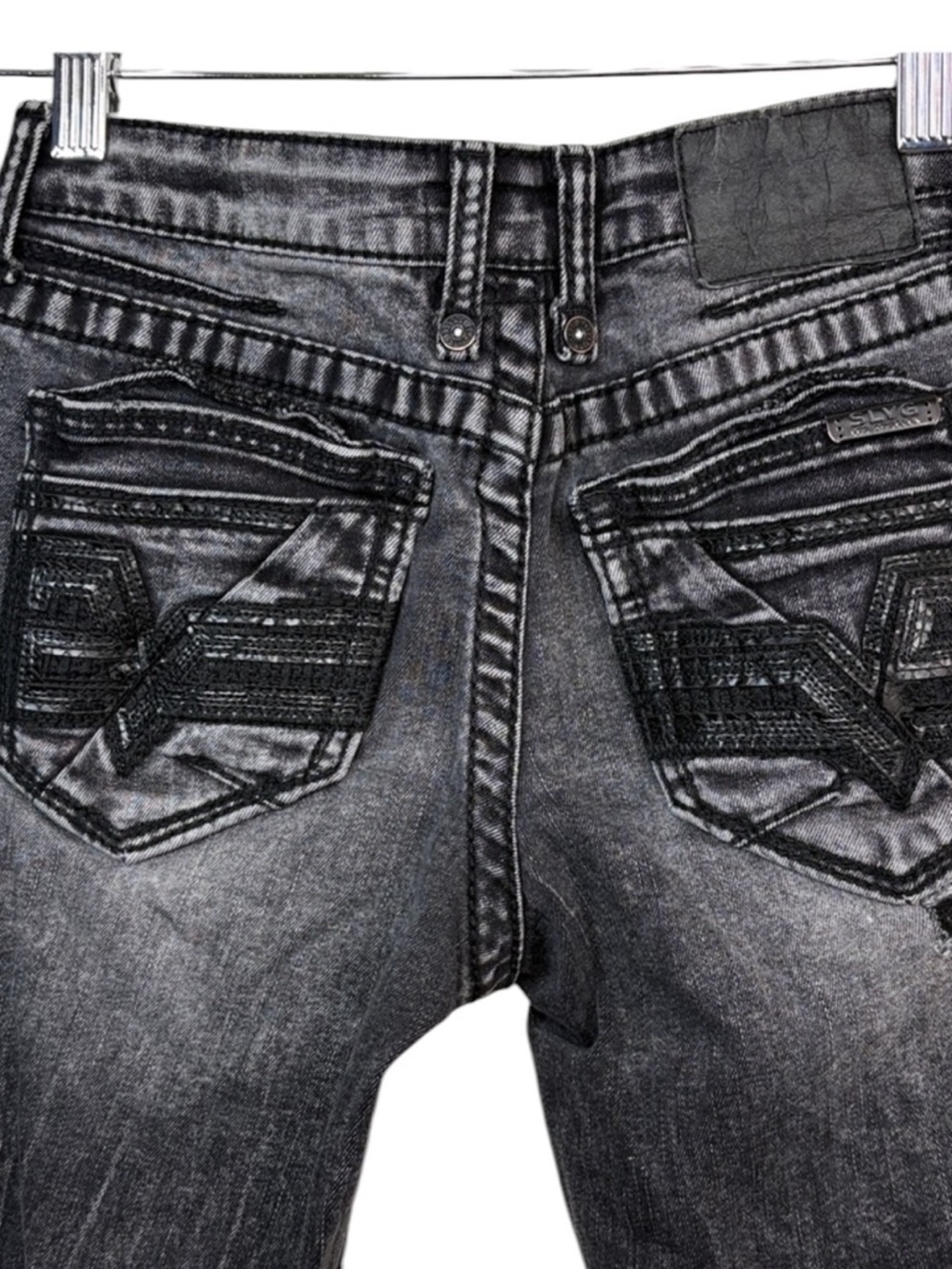 Salvage Chaos Boot Regular Black Distressed Boot Jeans Boys Size 12R